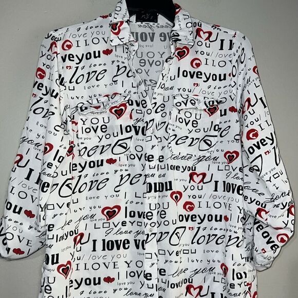 Milk & Honey Womens Button Up Lightweight Novelty Shirt - Picture 3 of 8